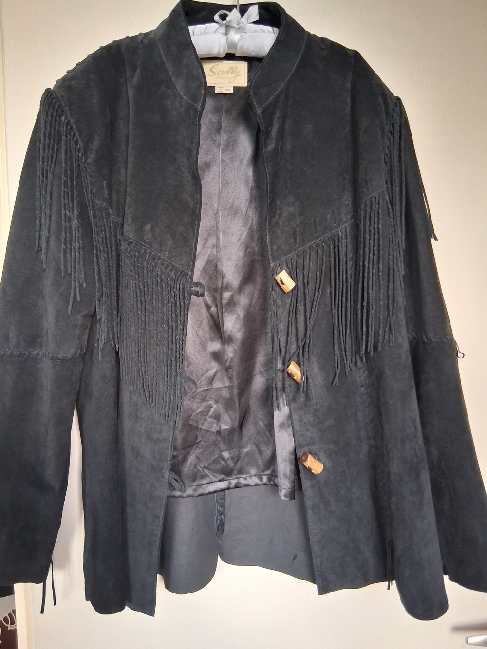 Scully Black Suede Fringe Jacket - Women's